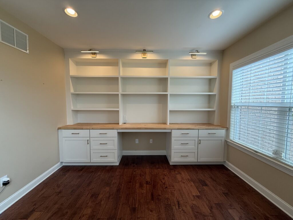 Custom built-ins with lighting